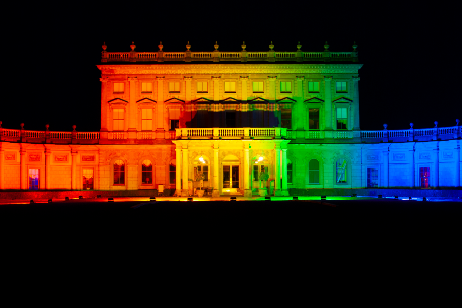 Cliveden Rainbow – instagram building lighting and projection mapping